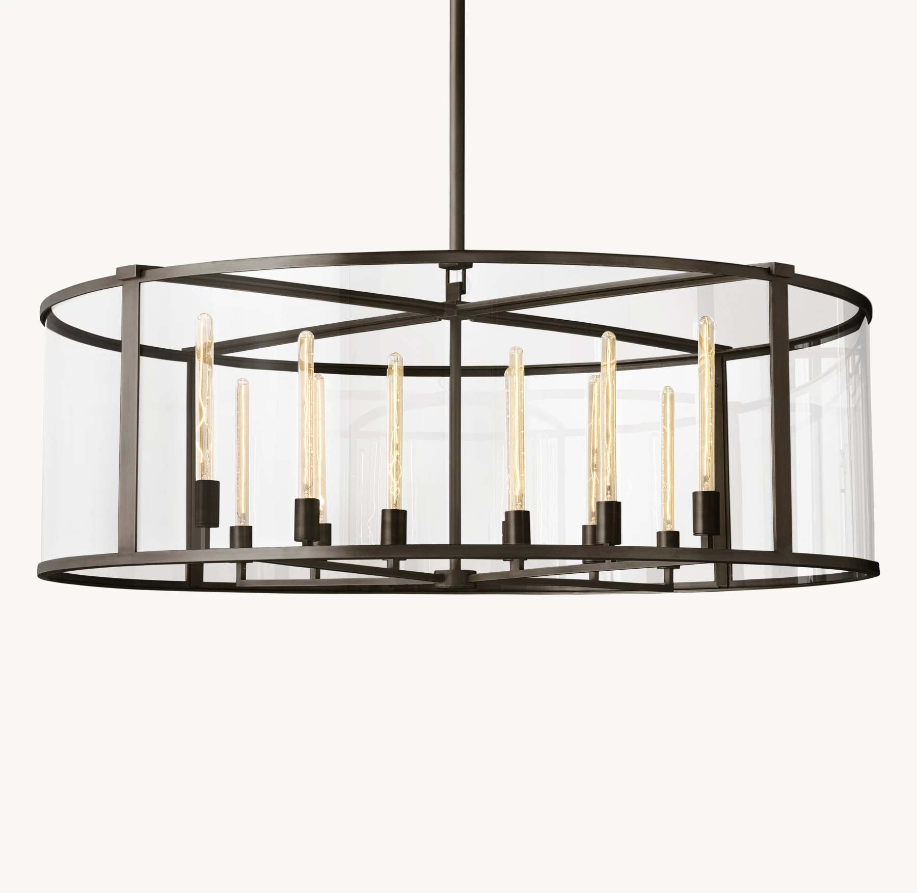 55 Inch Glass Drum Chandelier - Beckman
