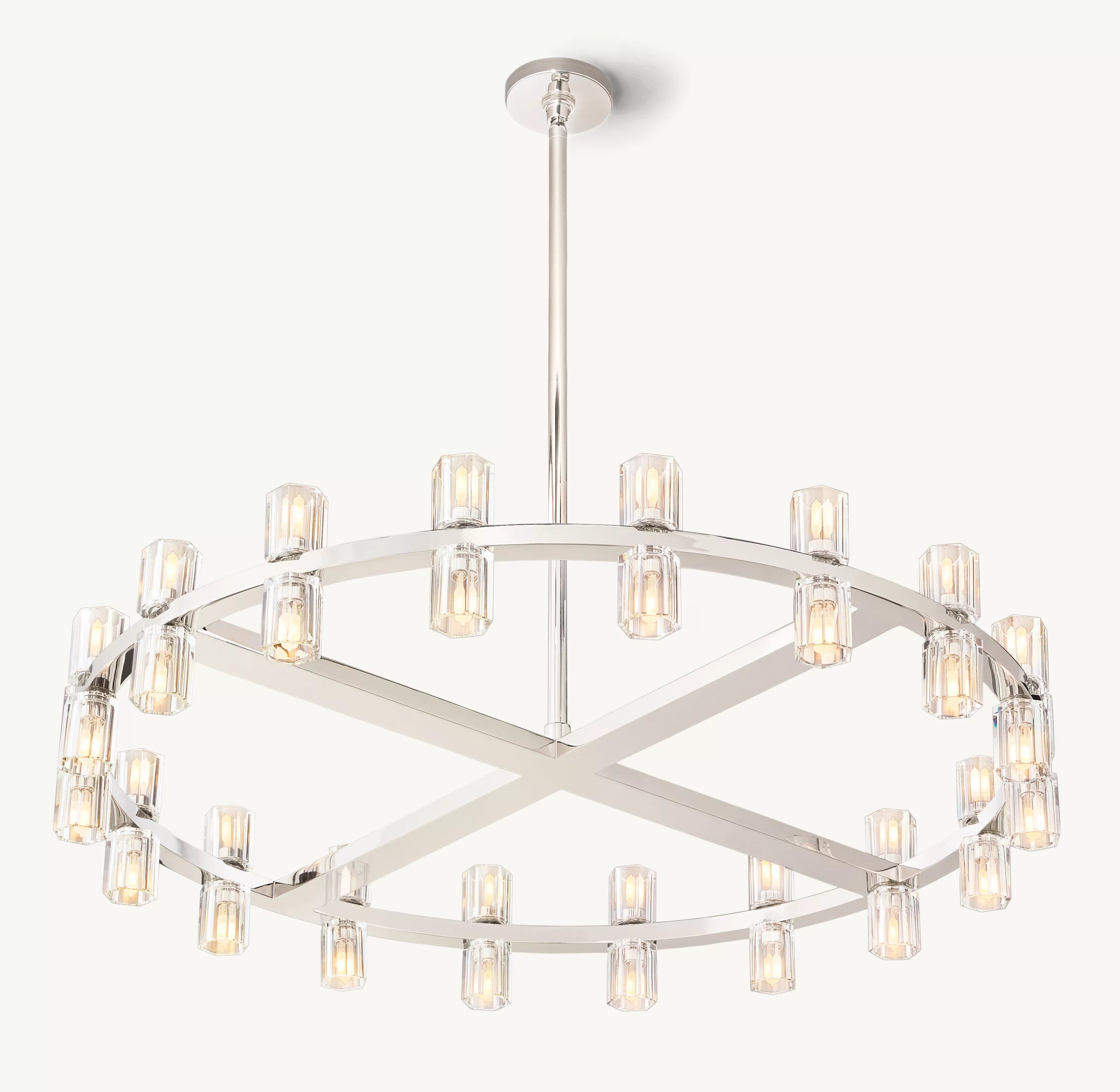 36 Inch Hexagonal Crystal Round Chandelier – Arcachon