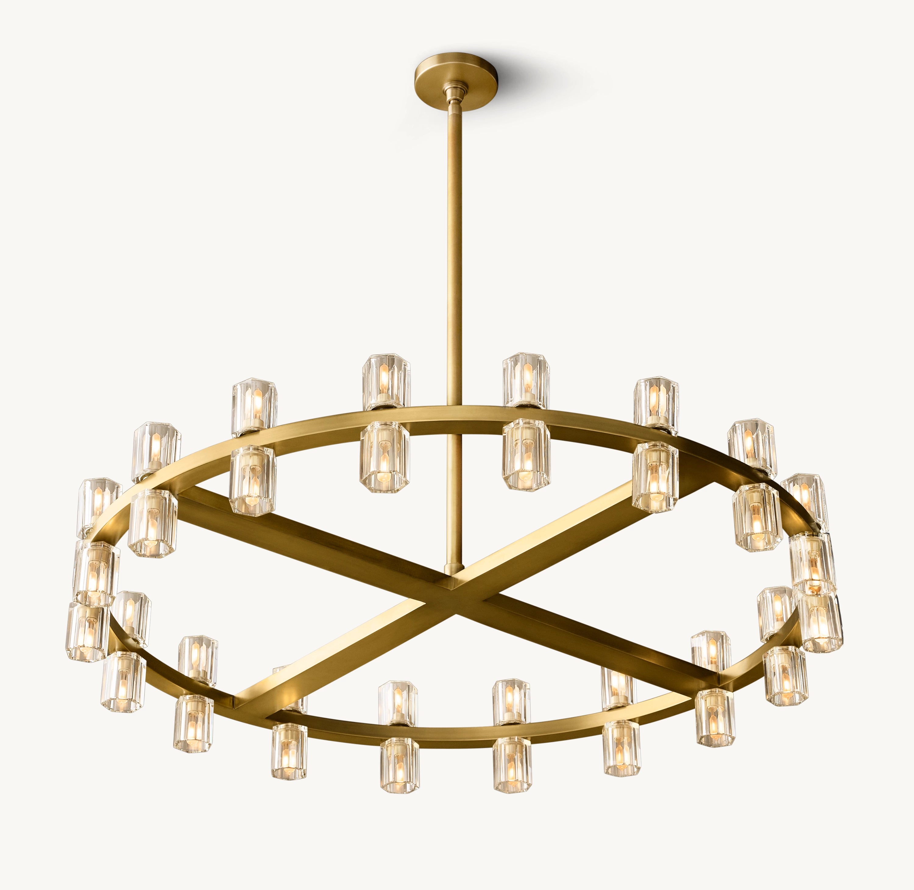36 Inch Hexagonal Crystal Round Chandelier – Arcachon