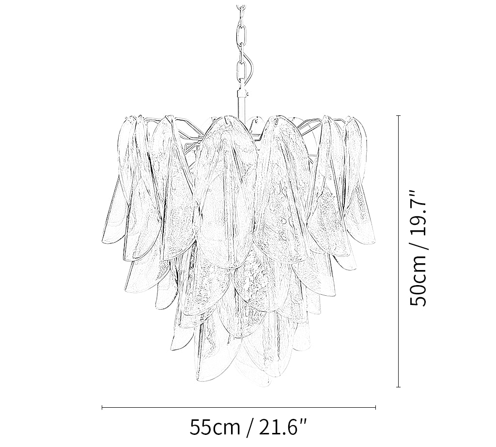 Vintage Murano Swallows Amber Glass Chandelier