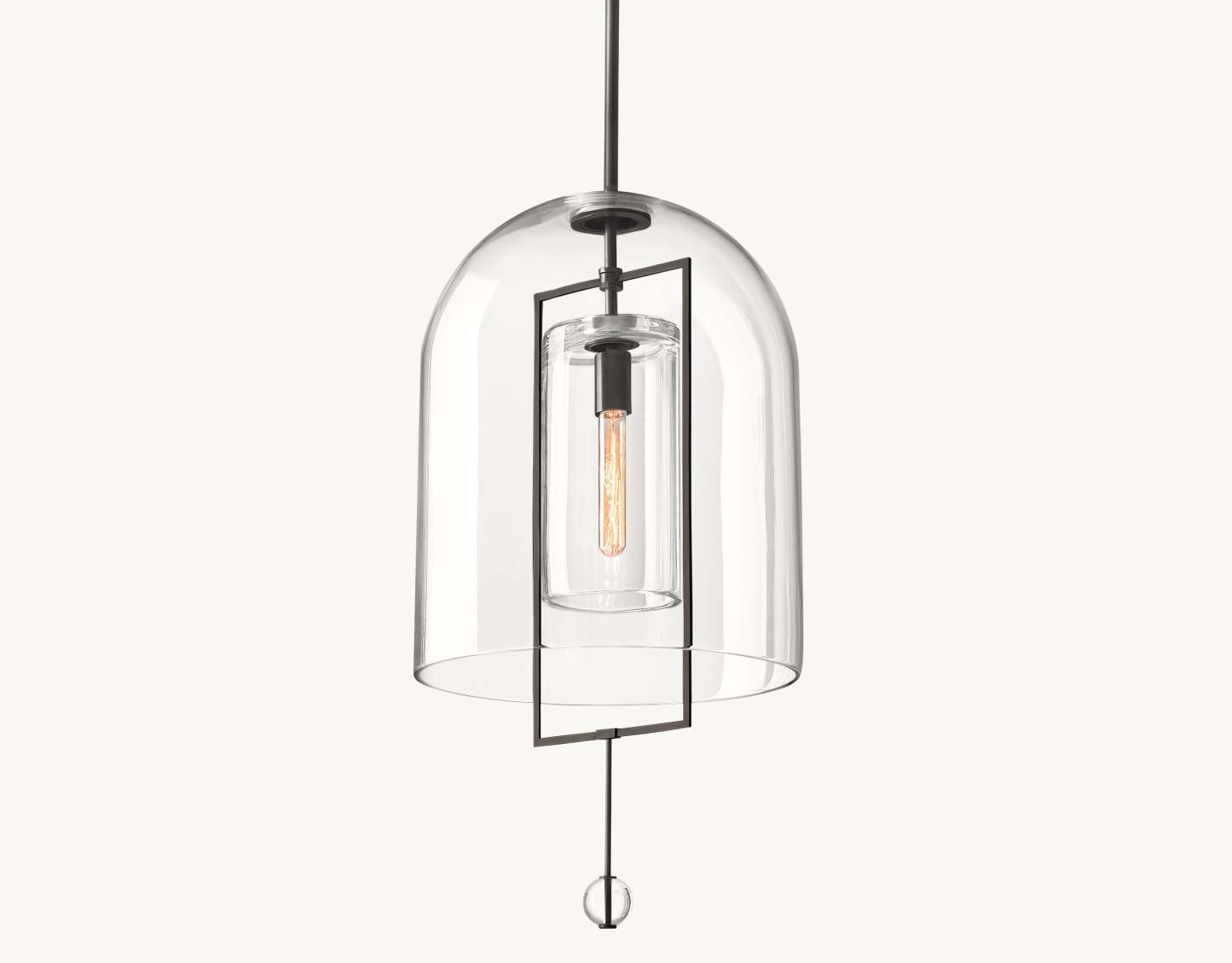 15 Inch Bell Glass Pendant Light - Fulcrum