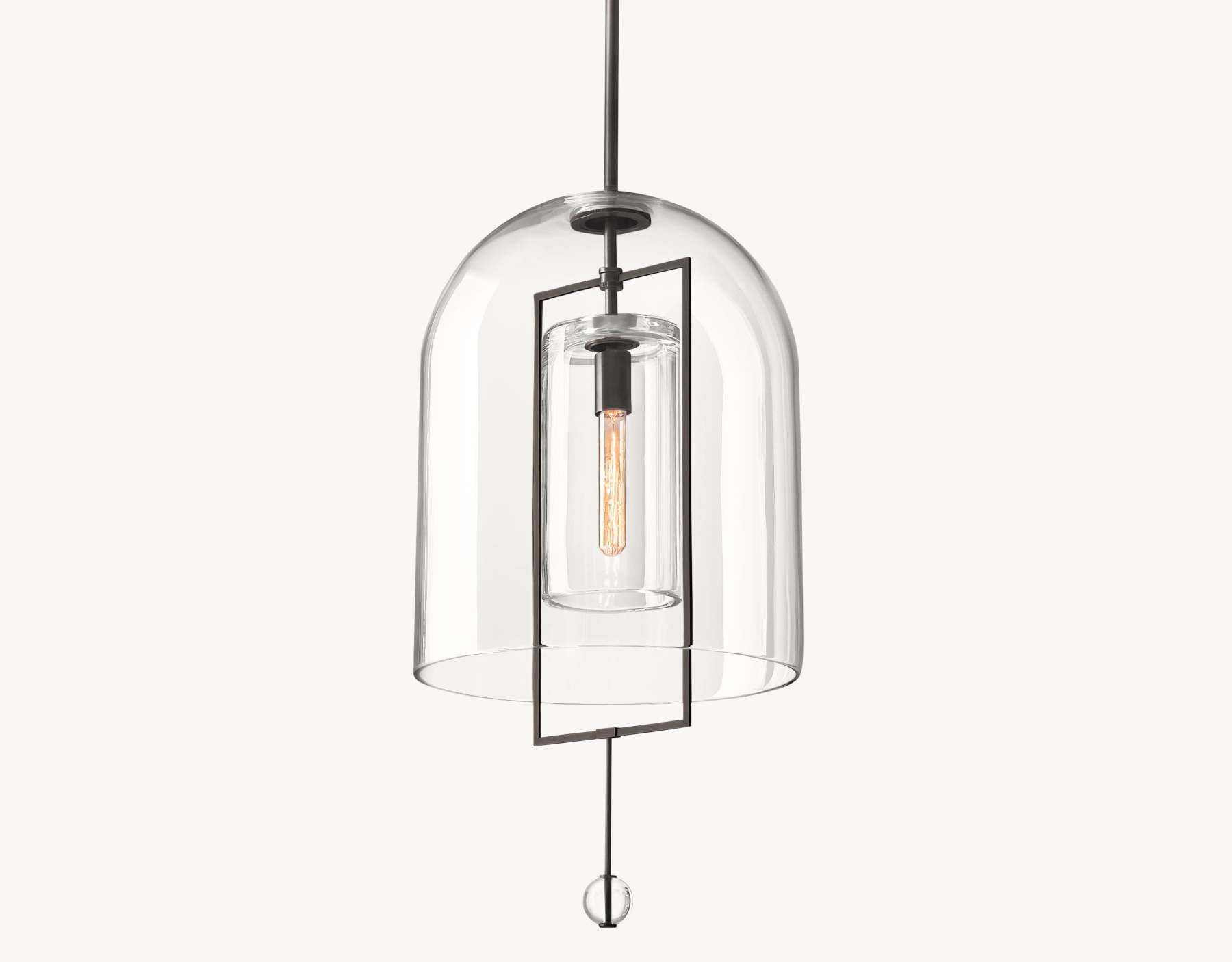 15 Inch Bell Glass Pendant Light - Fulcrum