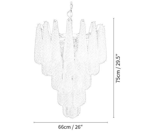 Murano 52 Pink Glass Chandelier