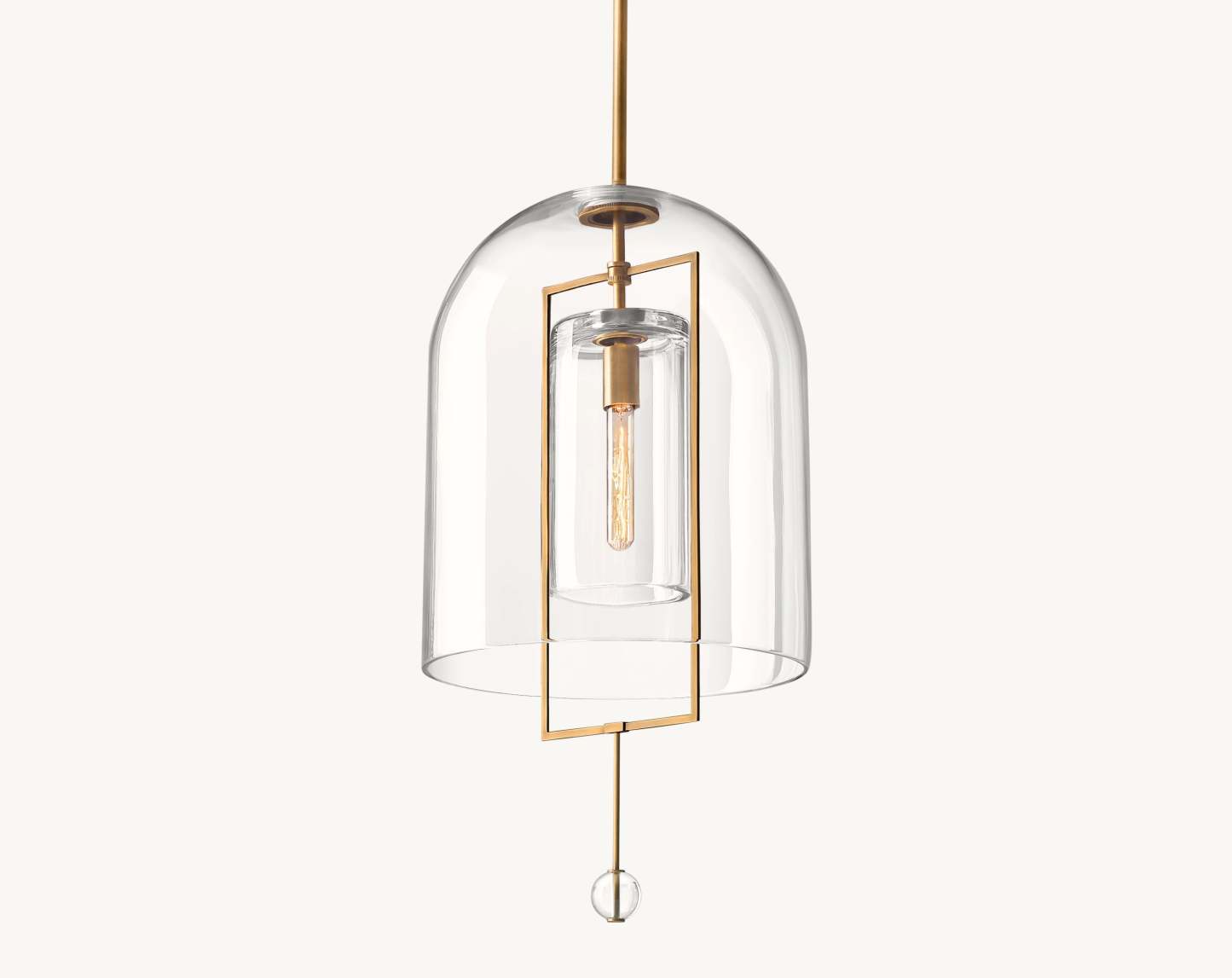 15 Inch Bell Glass Pendant Light - Fulcrum