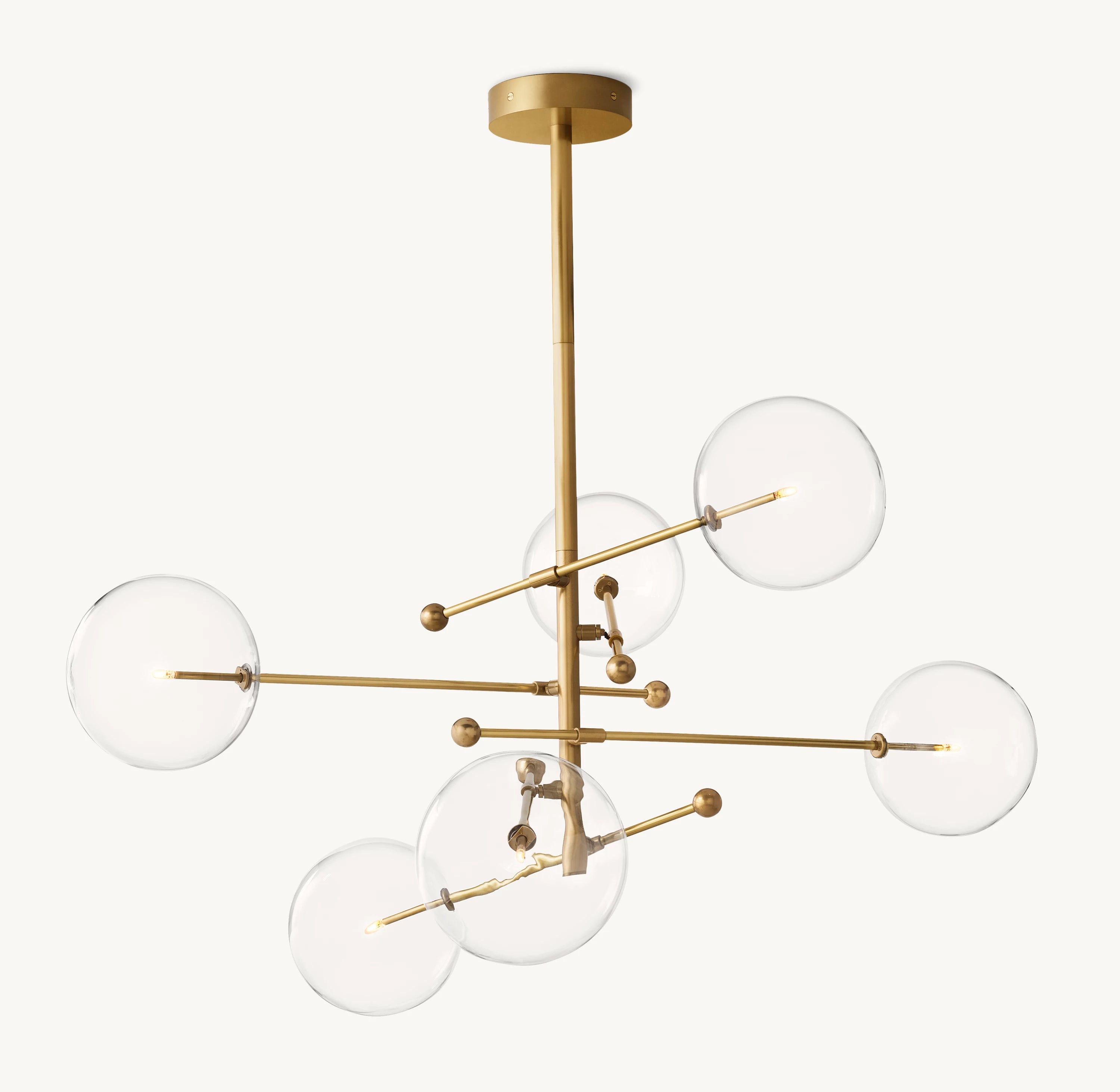 55 Inch Sputnik Globe Glass Chandelier - Mobile