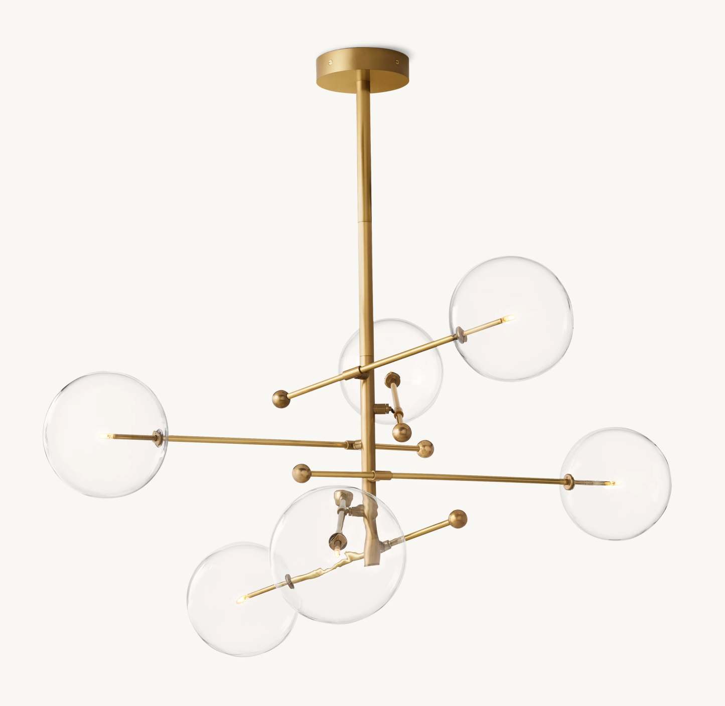 55 Inch Sputnik Globe Glass Chandelier - Mobile