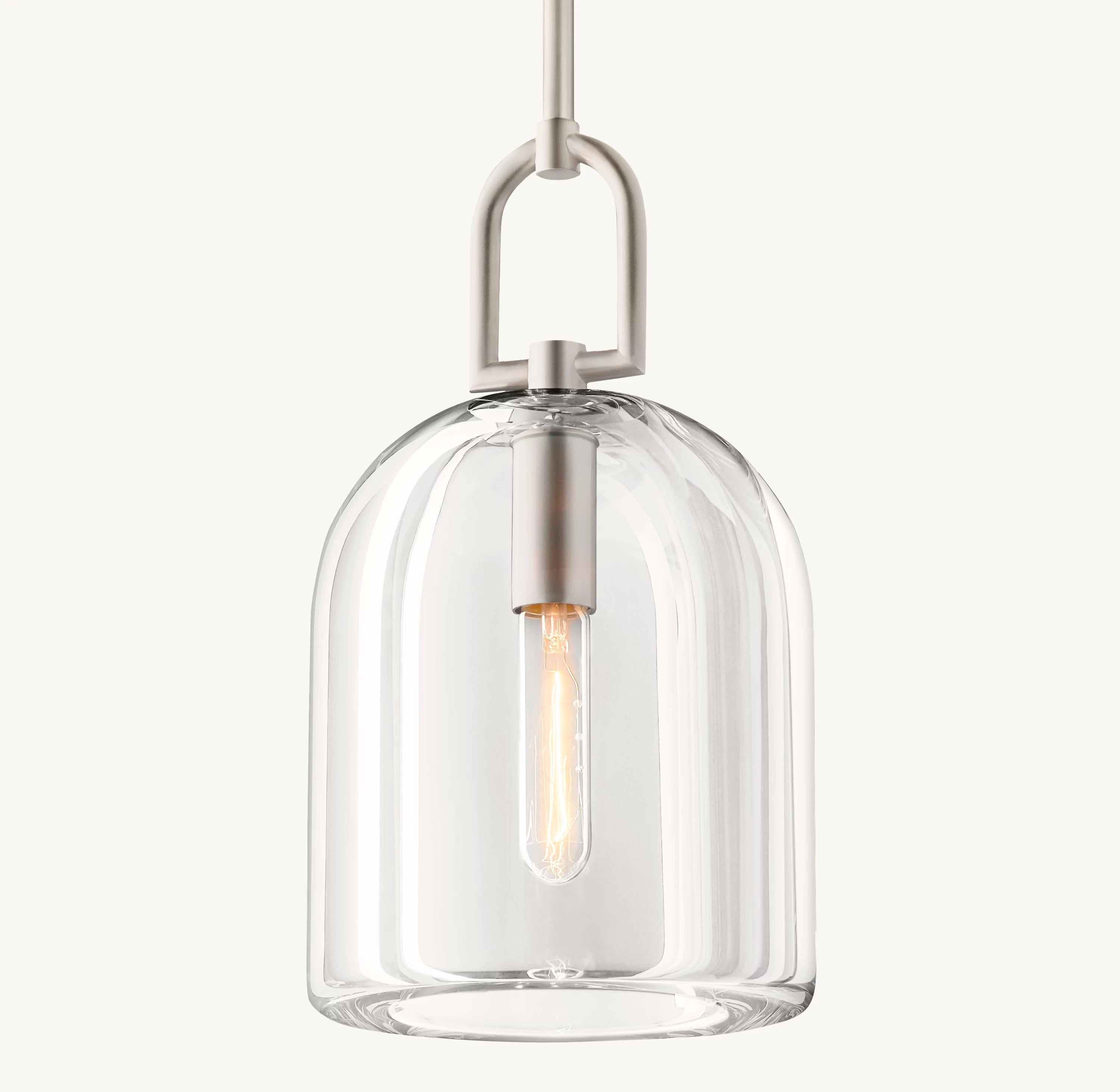 10 Inch Cloche Crystal Pendant Light - Botanist