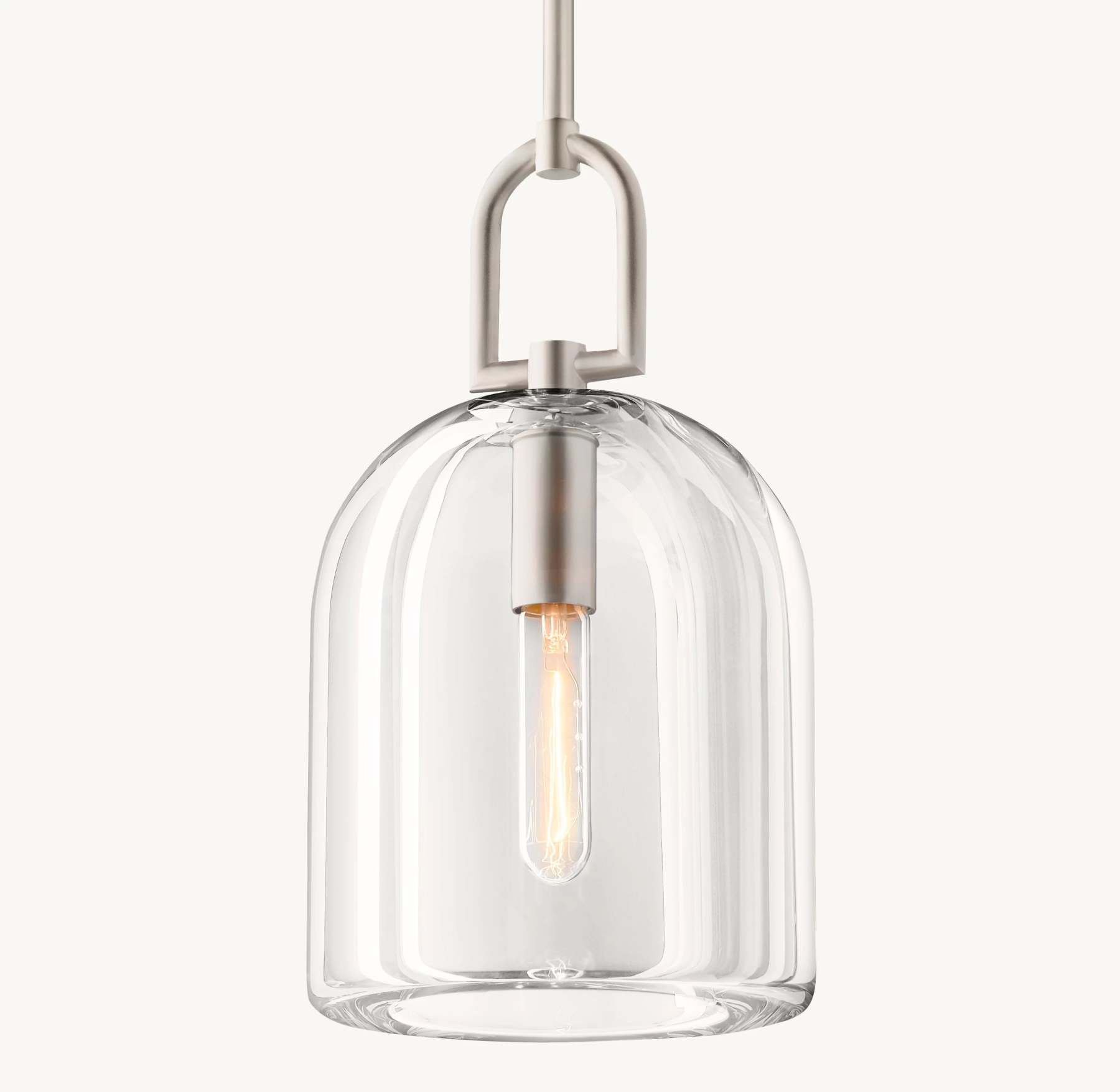 10 Inch Cloche Crystal Pendant Light - Botanist