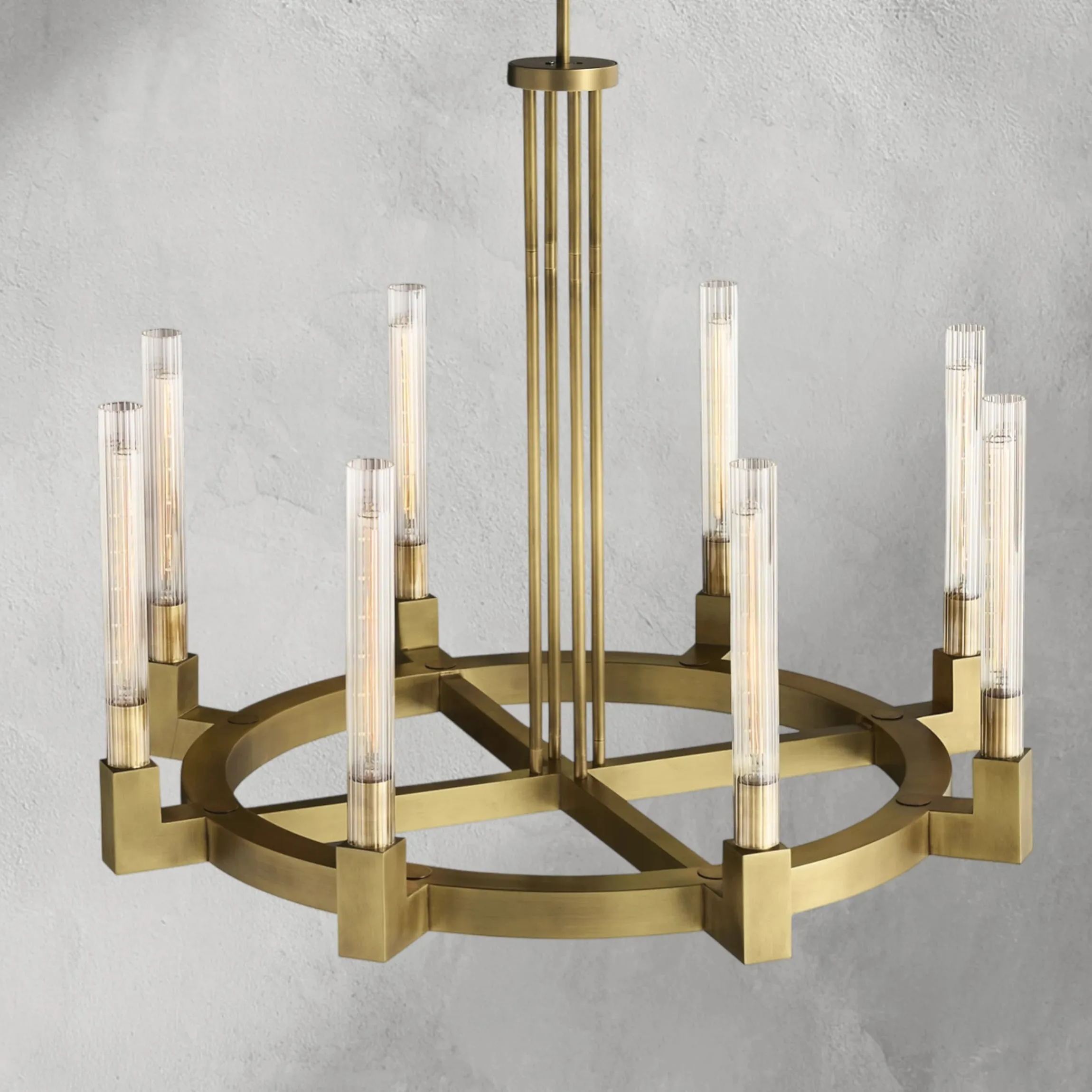 Cannele Brass Round Chandelier 36"48"60"72"