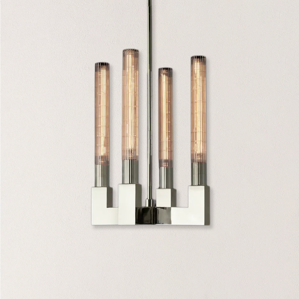 Cannele Rectangular Pendant Light 12"