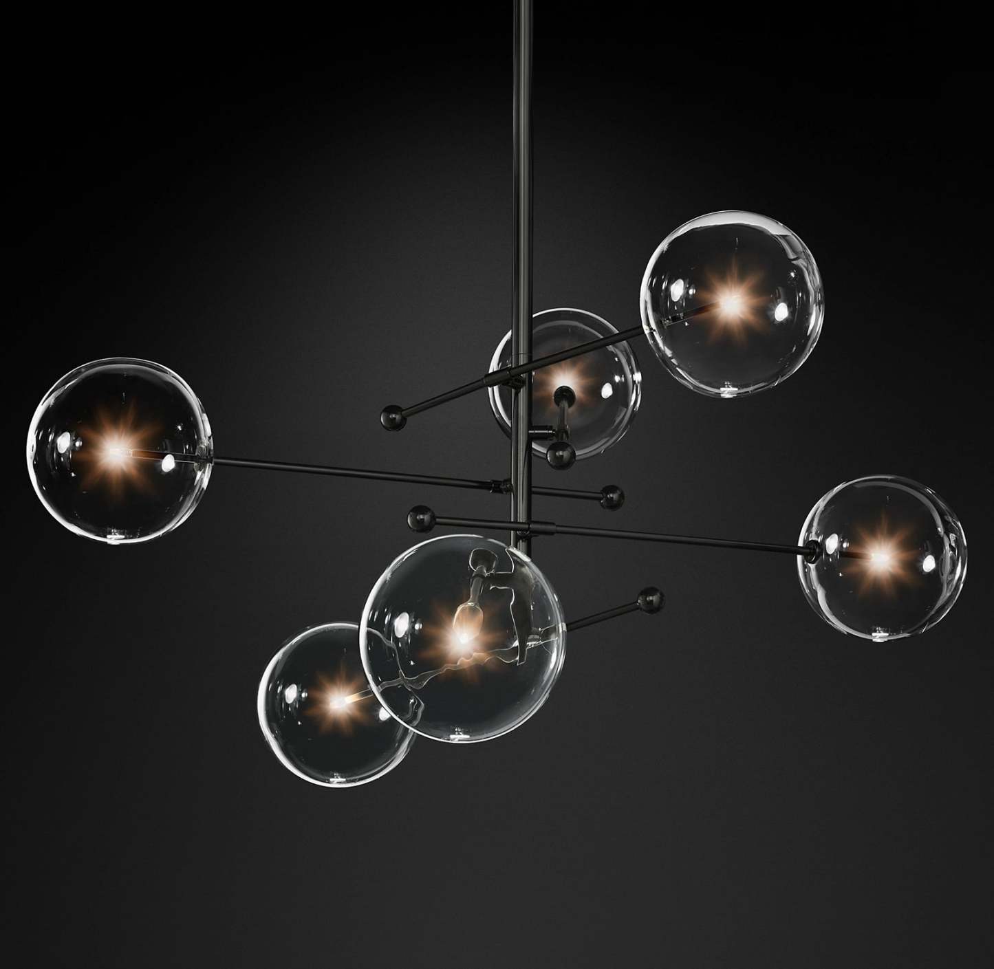55 Inch Sputnik Globe Glass Chandelier - Mobile