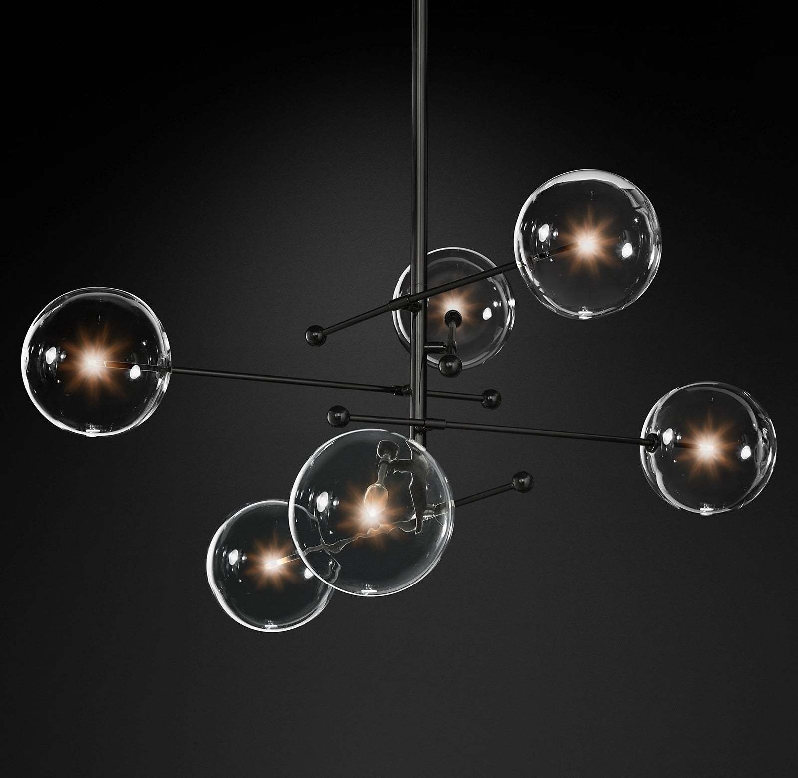 55 Inch Sputnik Globe Glass Chandelier - Mobile