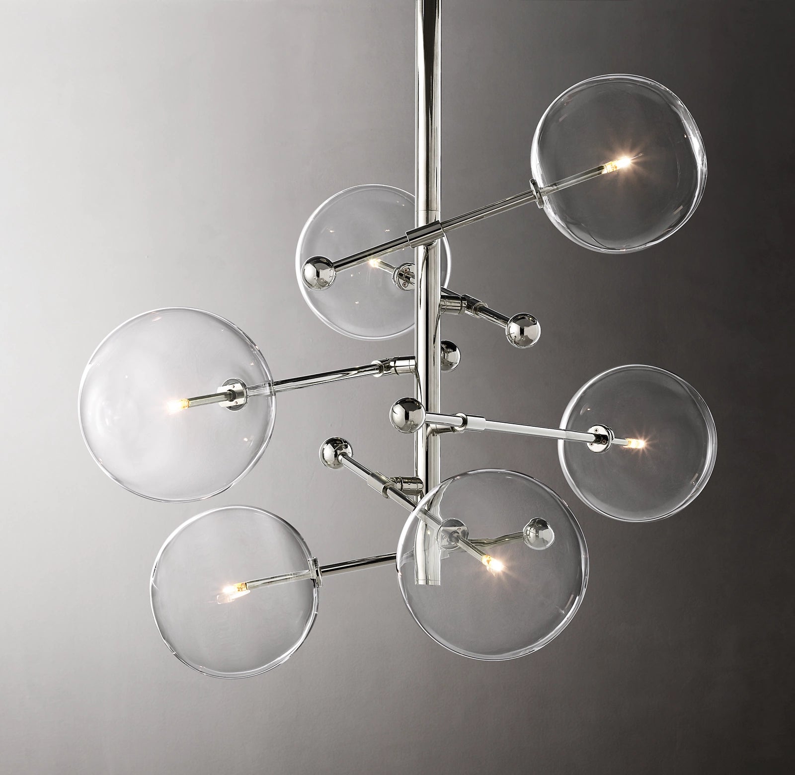 40 Inch Sputnik Globe Glass Chandelier - Mobile