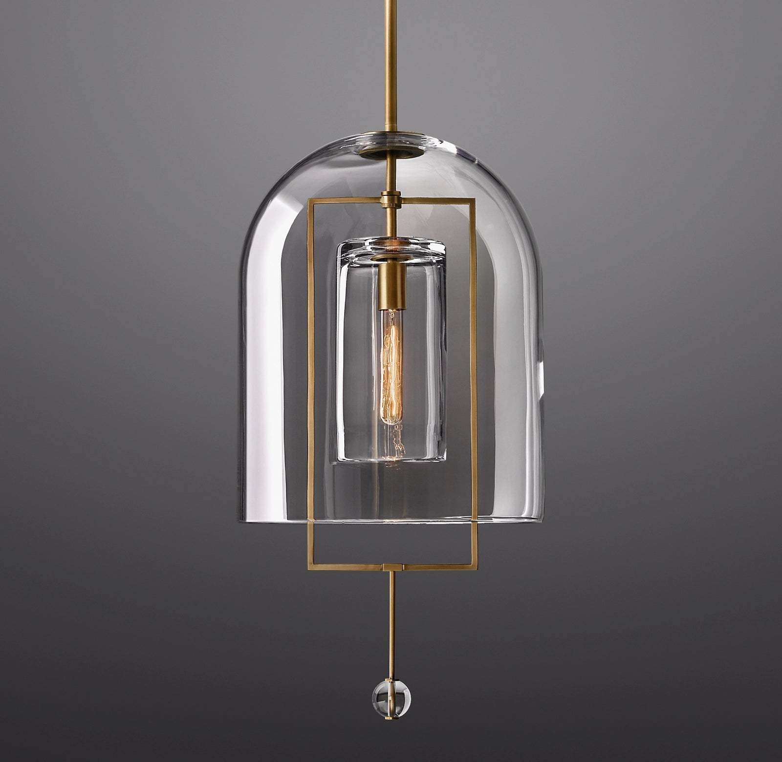 13 Inch Bell Glass Pendant Light - Fulcrum