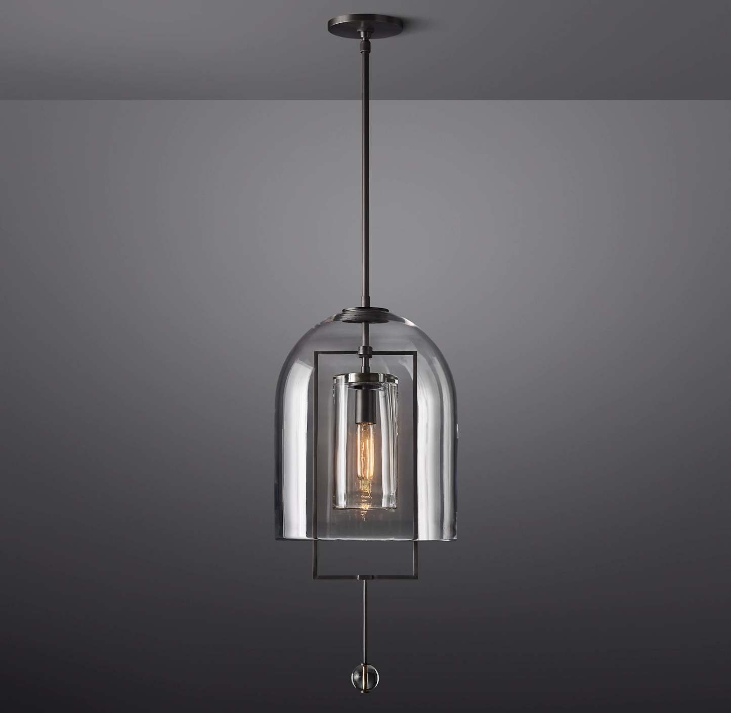 13 Inch Bell Glass Pendant Light - Fulcrum