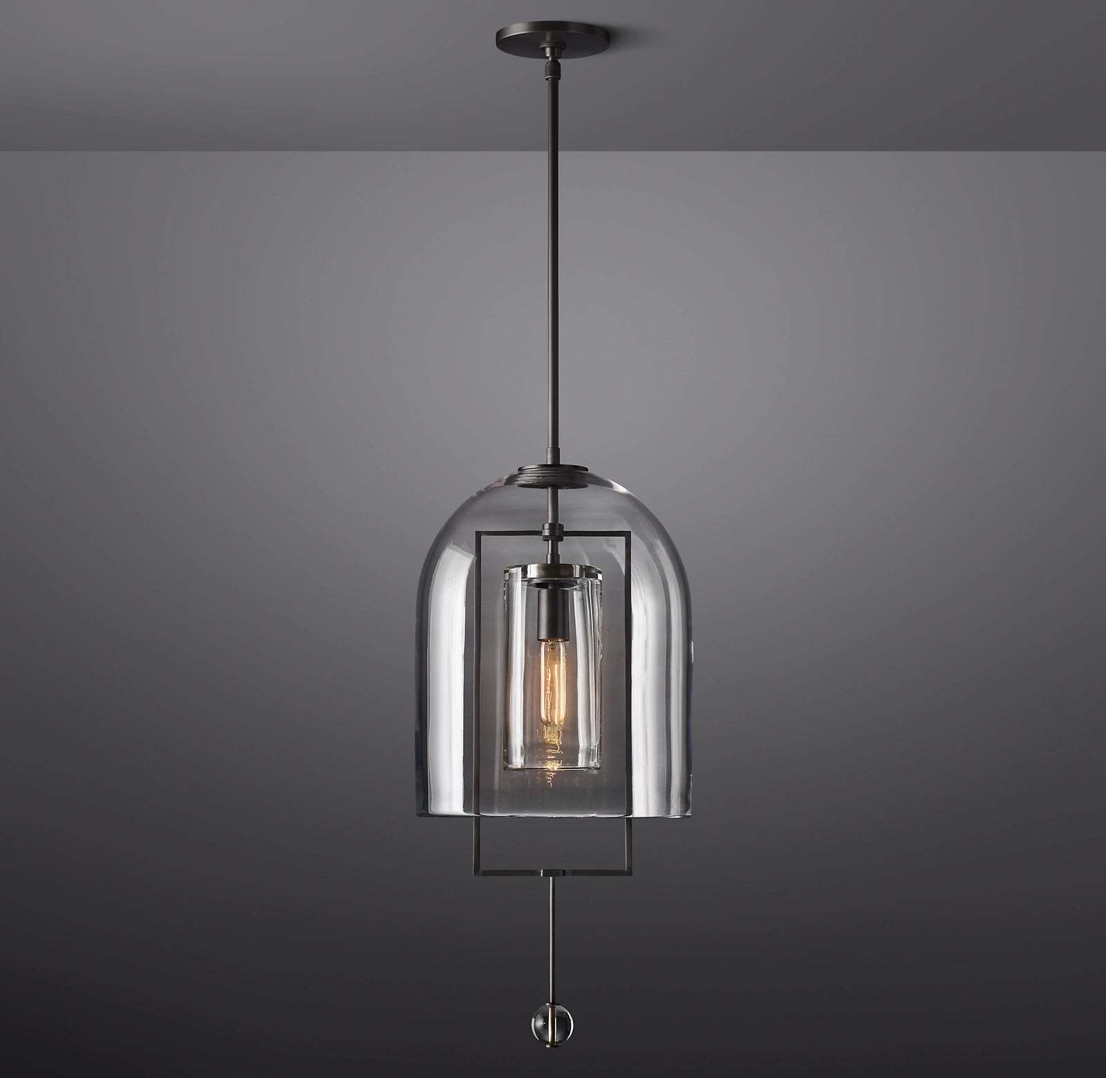 13 Inch Bell Glass Pendant Light - Fulcrum
