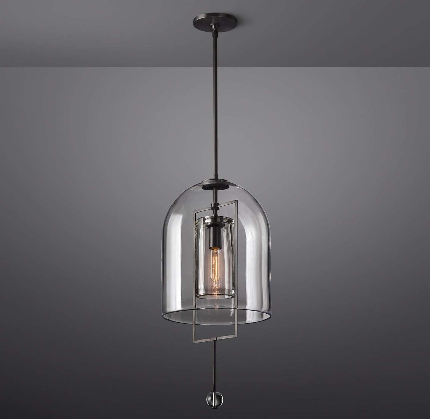 13 Inch Bell Glass Pendant Light - Fulcrum
