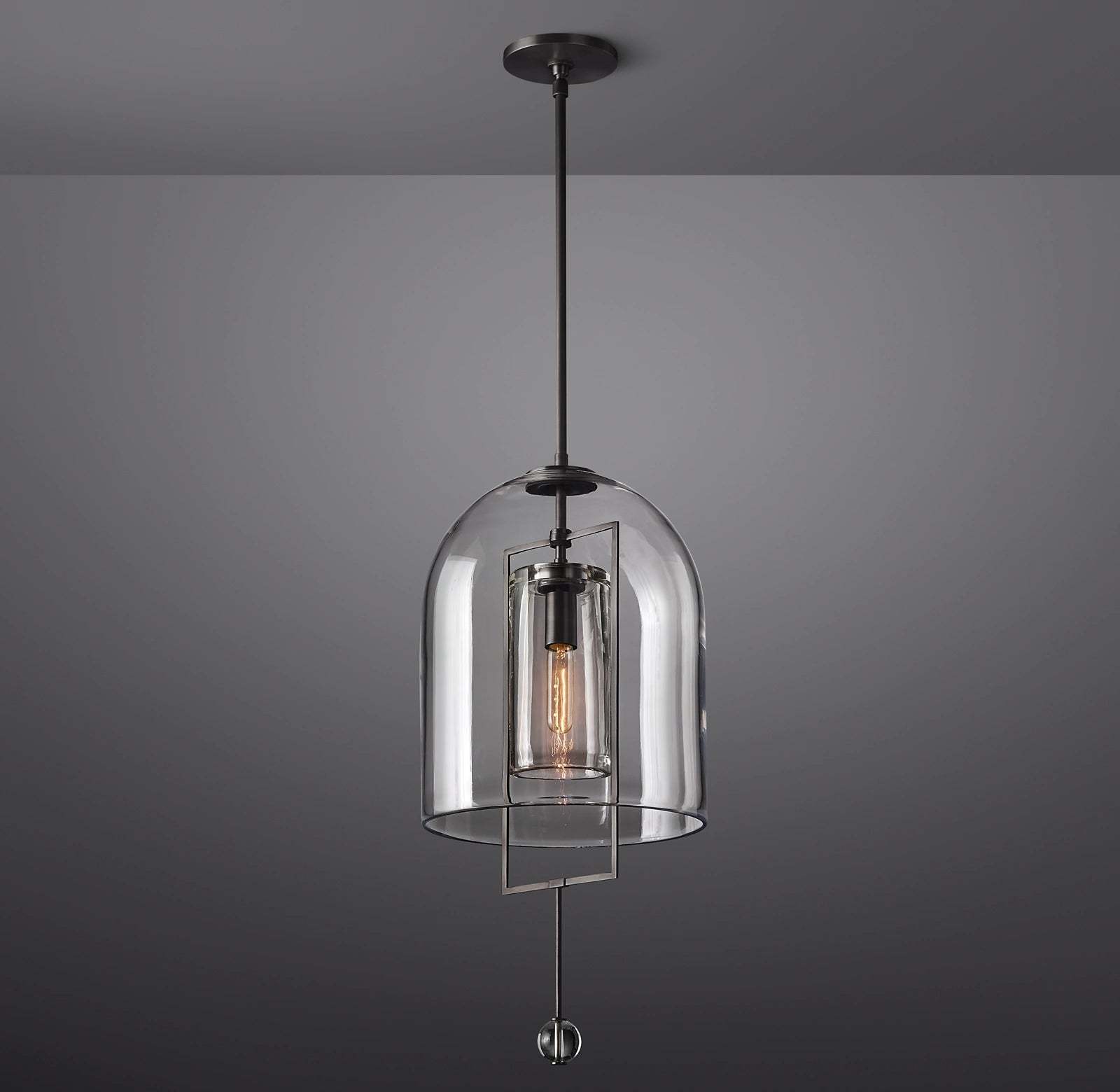 13 Inch Bell Glass Pendant Light - Fulcrum