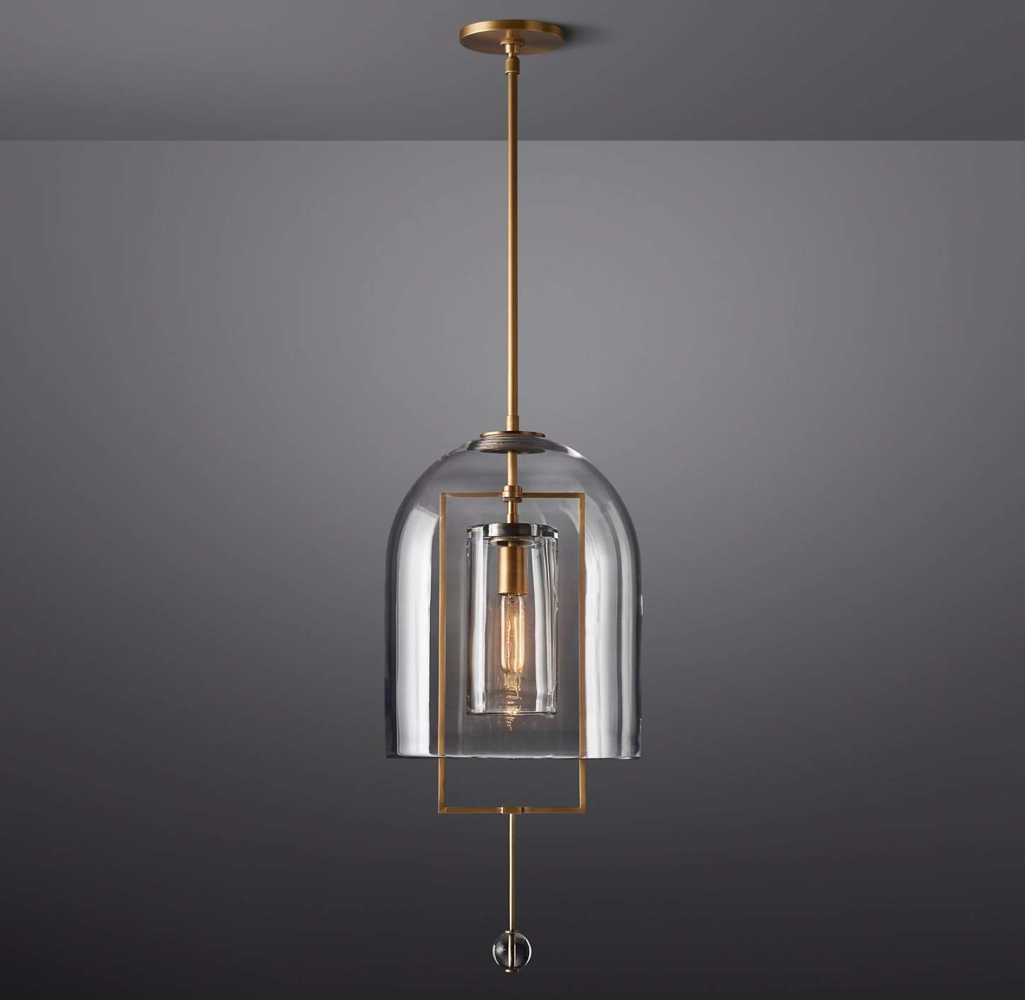 13 Inch Bell Glass Pendant Light - Fulcrum