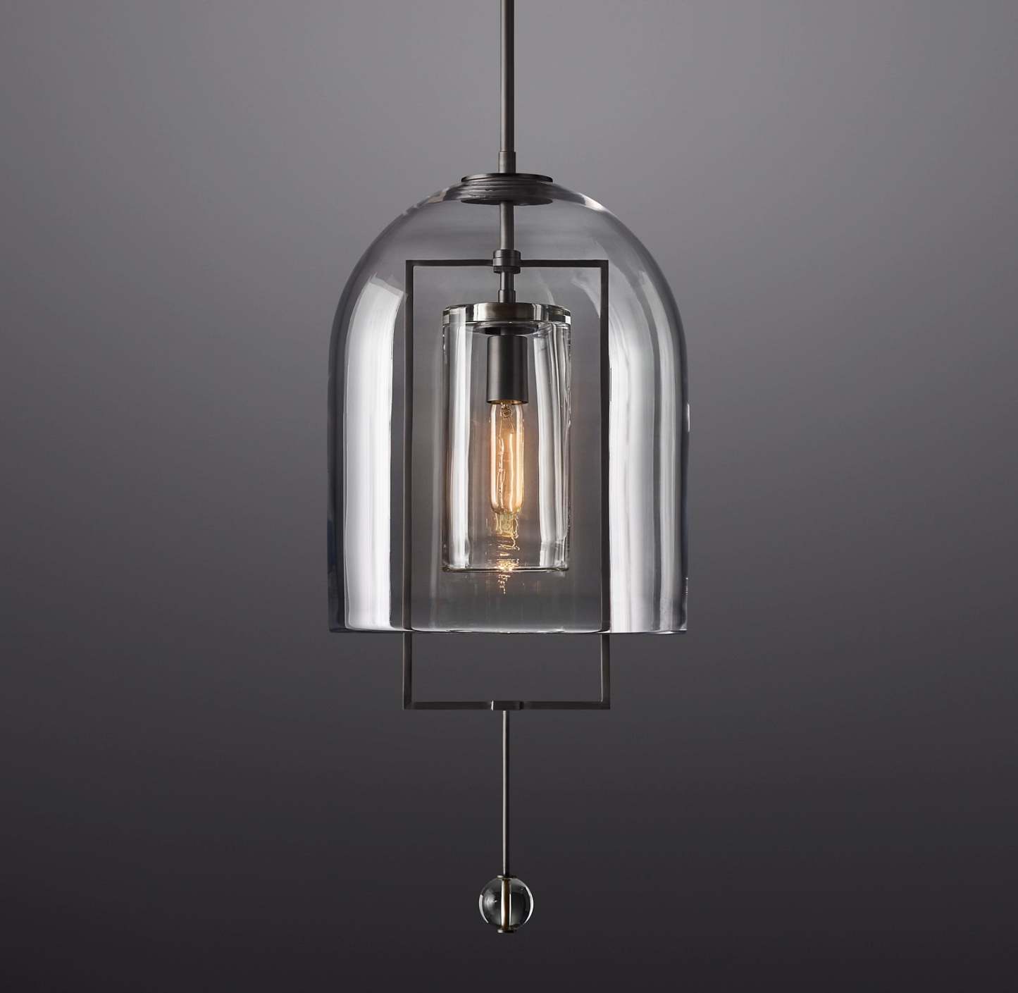 13 Inch Bell Glass Pendant Light - Fulcrum