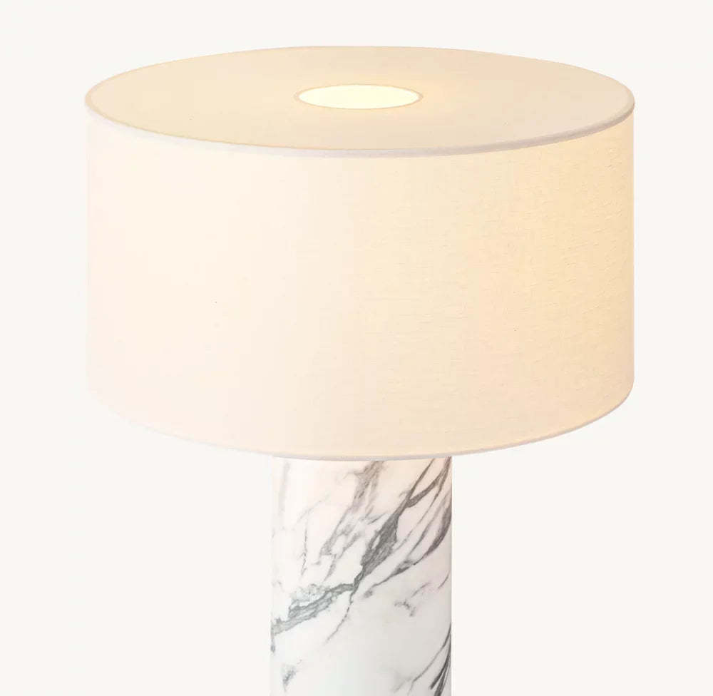 SAREZZO CYLINDRICAL STONE TABLE LAMP