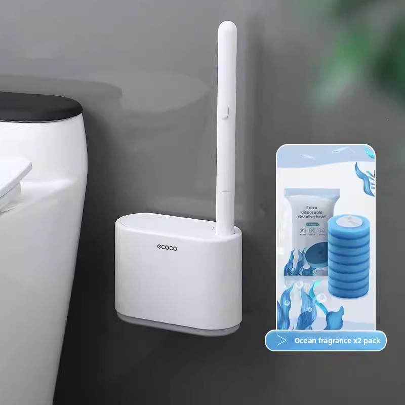 Wall-mounted dead-angle-free cleaning brush