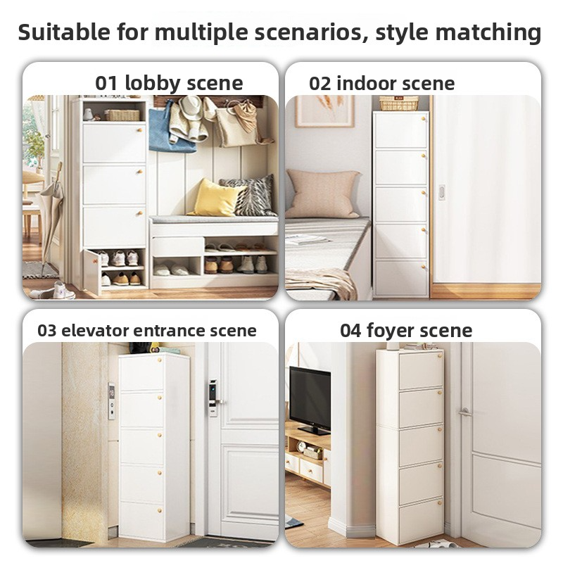 Narrow household shoe cabinet