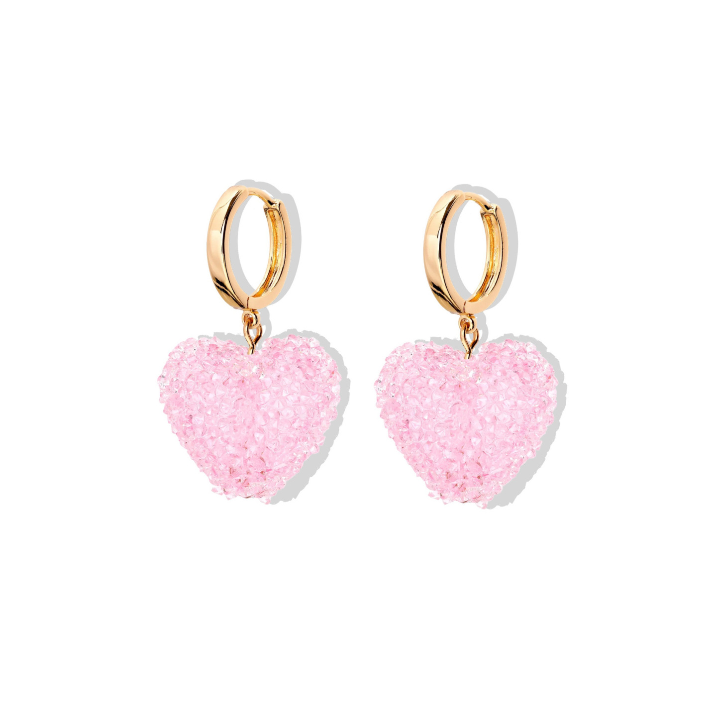 Design-inspired colorful candy heart resin necklace