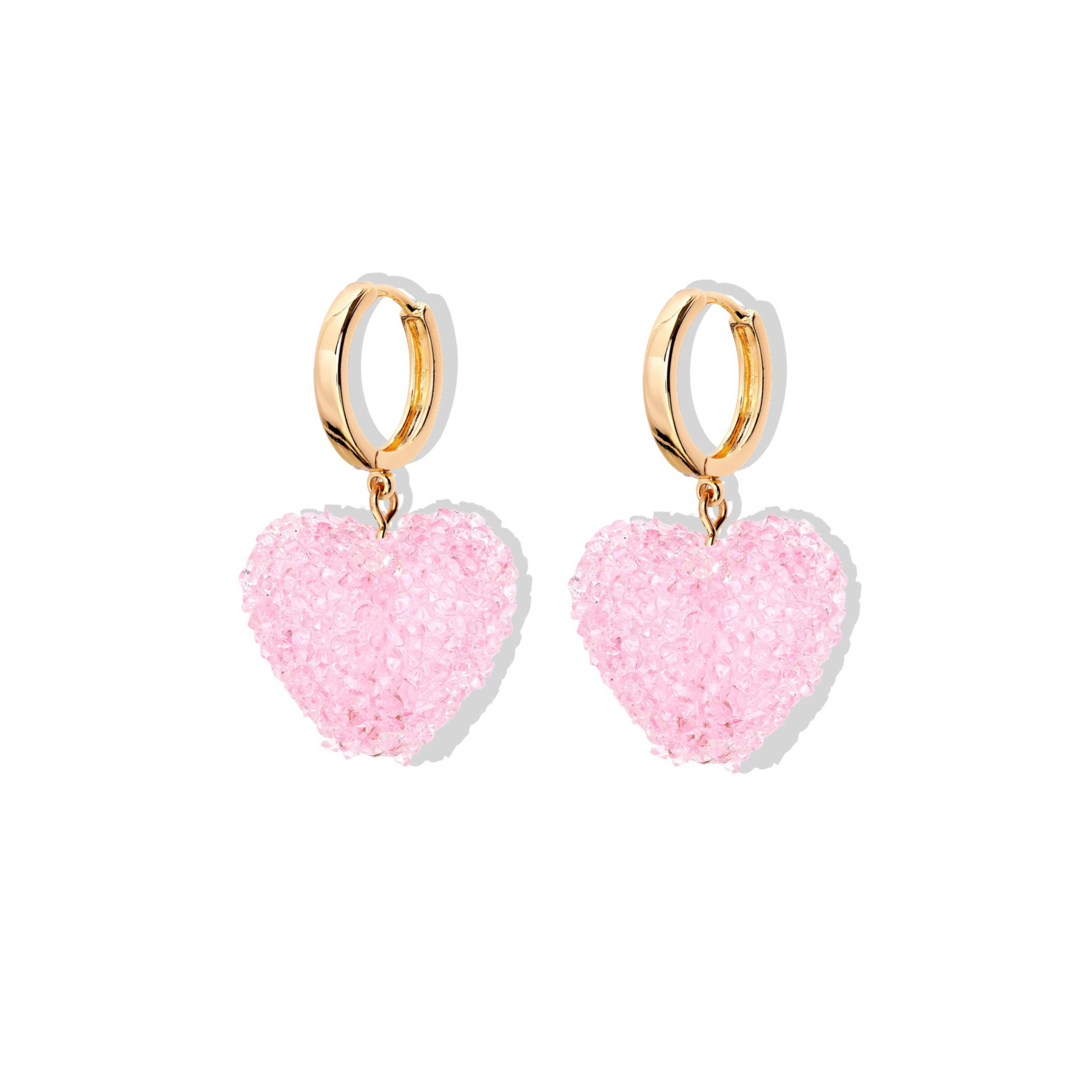 Design-inspired colorful candy heart resin necklace