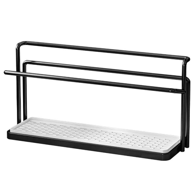 Cup holder storage rack, kitchen dining table countertop double-layer draining tray rack