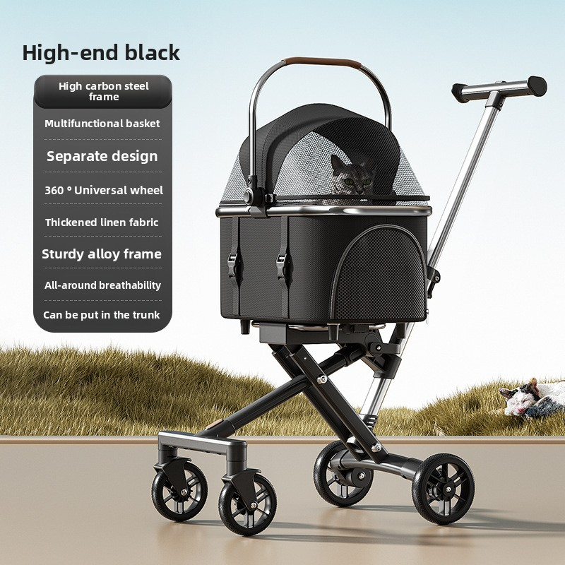 Scalable luxury foldable pet stroller