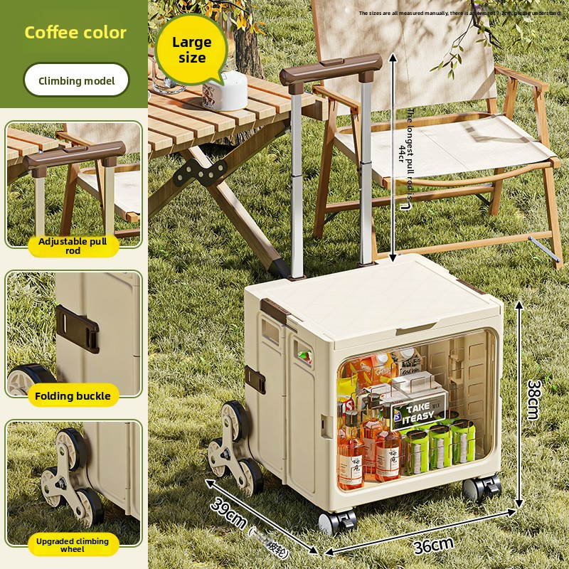 Outdoor foldable climbing cart