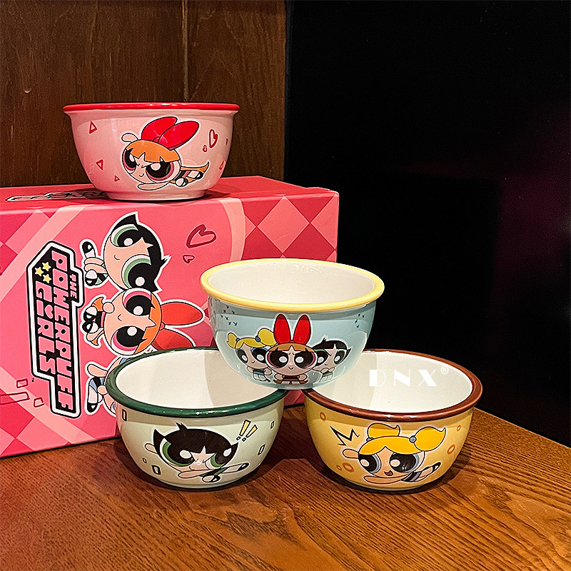 Powerpuff Girls Ceramic Four-Bowl Gift Set
