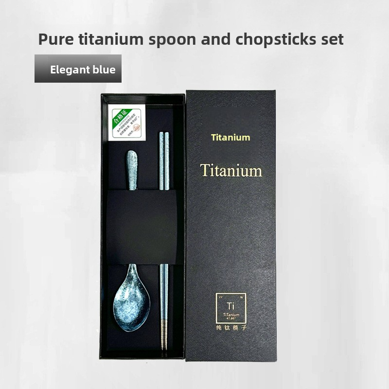 Pure titanium chopsticks - portable household tableware