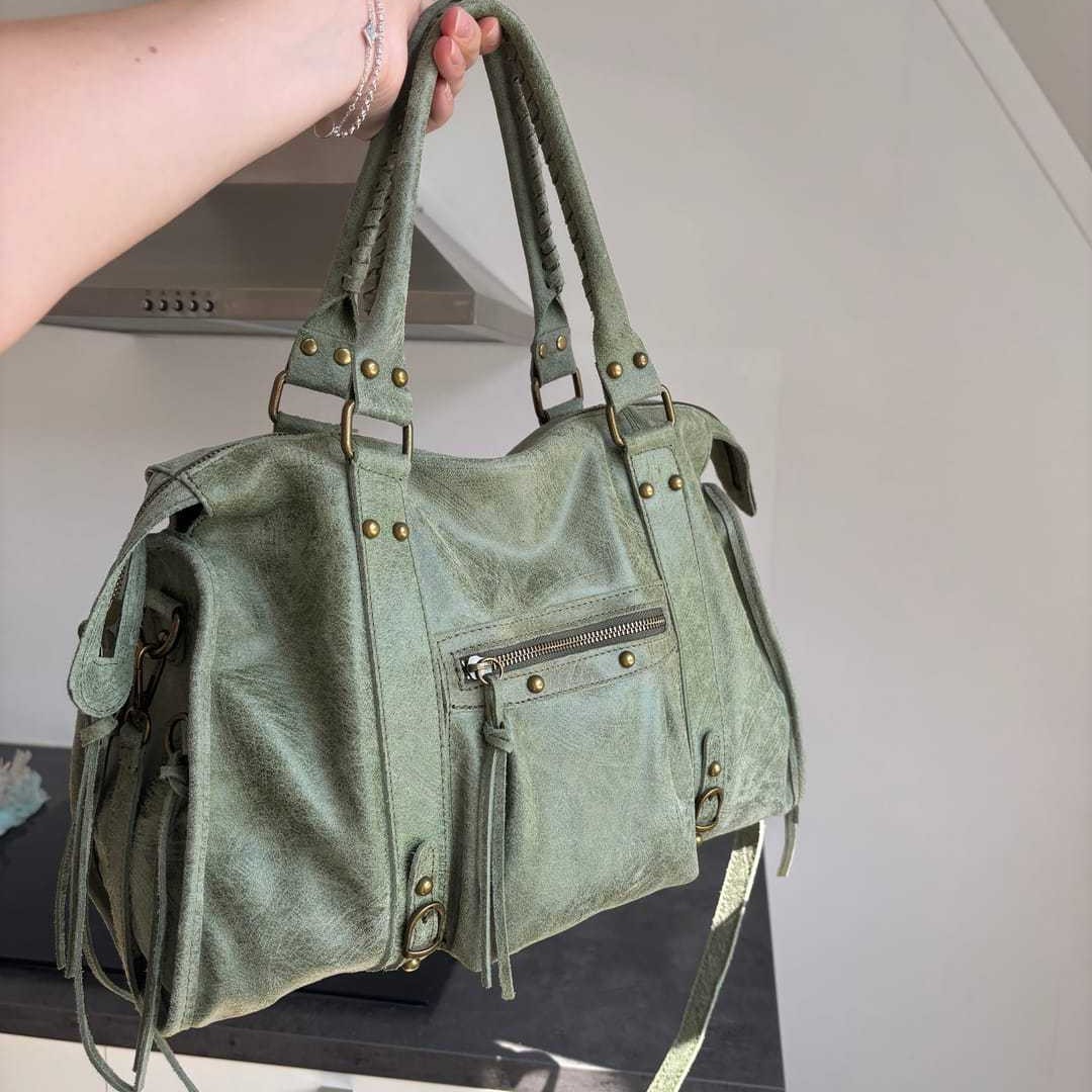 2025 Autumn/Winter Fashion Motorcycle Large-Capacity Handbag