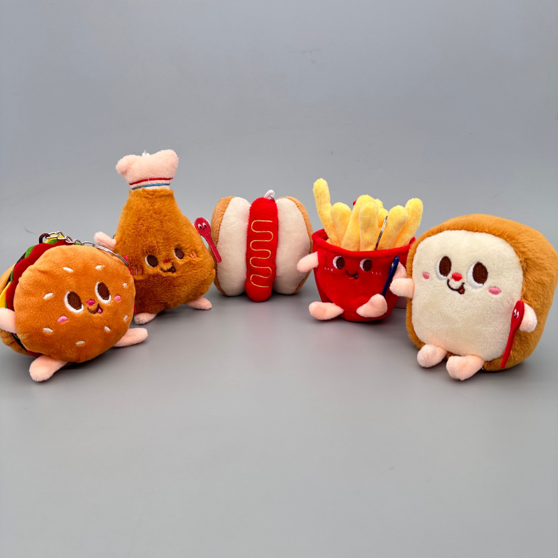 Creative French Fry Burger Backpack Pendant