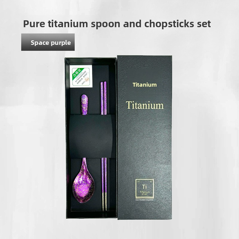 Pure titanium chopsticks - portable household tableware
