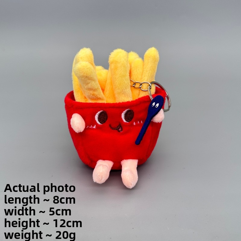 Creative French Fry Burger Backpack Pendant