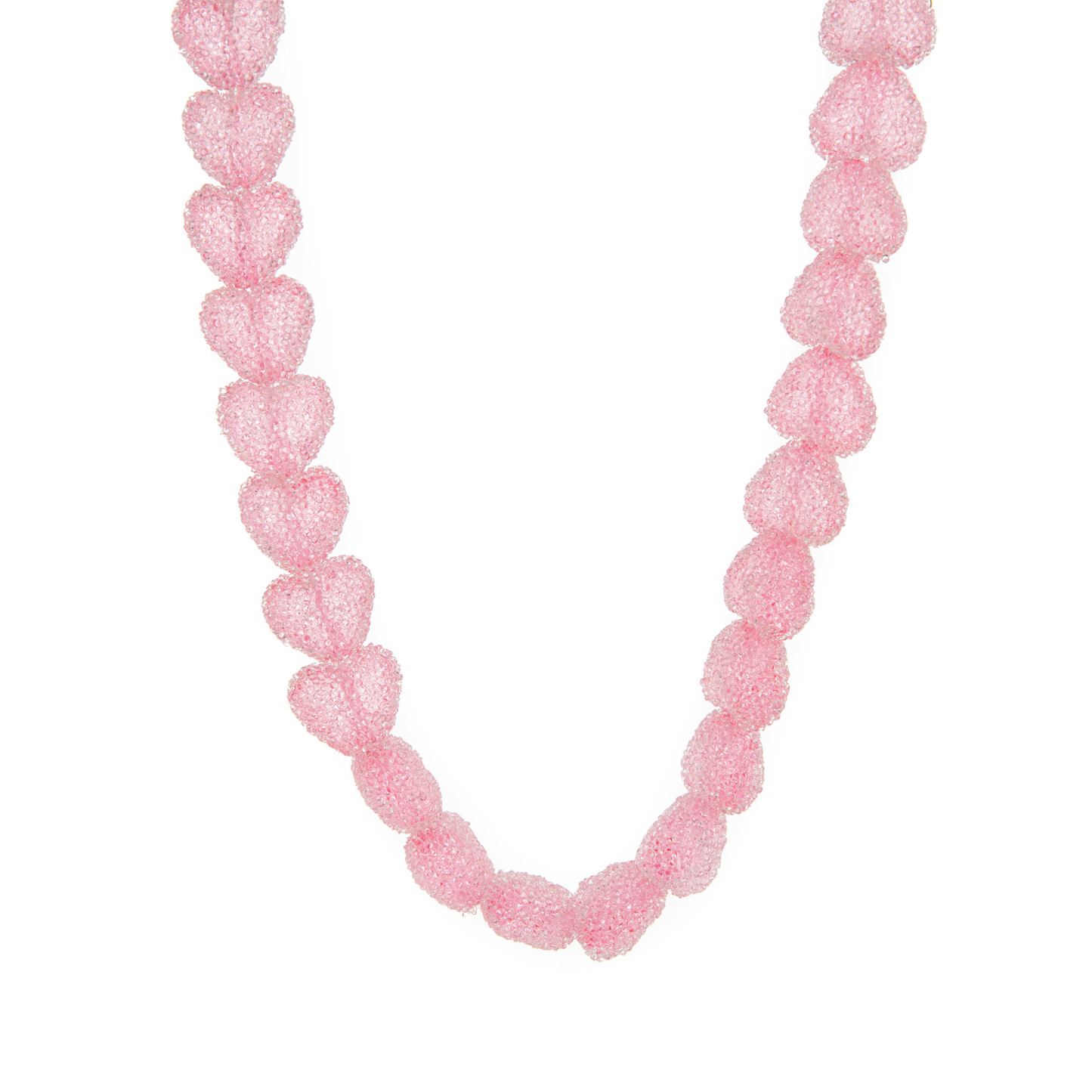 Design-inspired colorful candy heart resin necklace