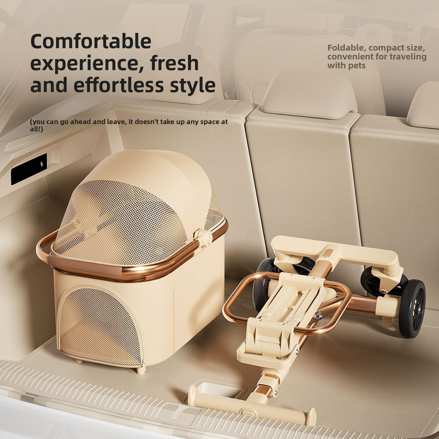 Scalable luxury foldable pet stroller