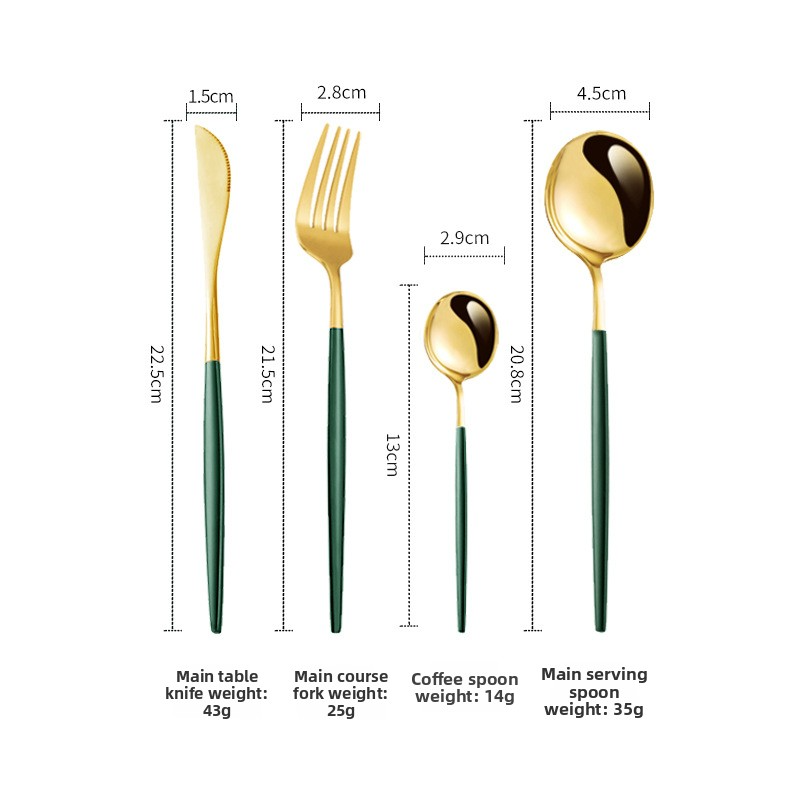 Stainless steel tableware knife, fork and spoon Portuguese set tableware