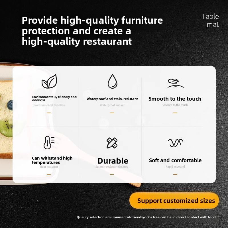 Disposable waterproof, oil-proof and heat-resistant dining table mat