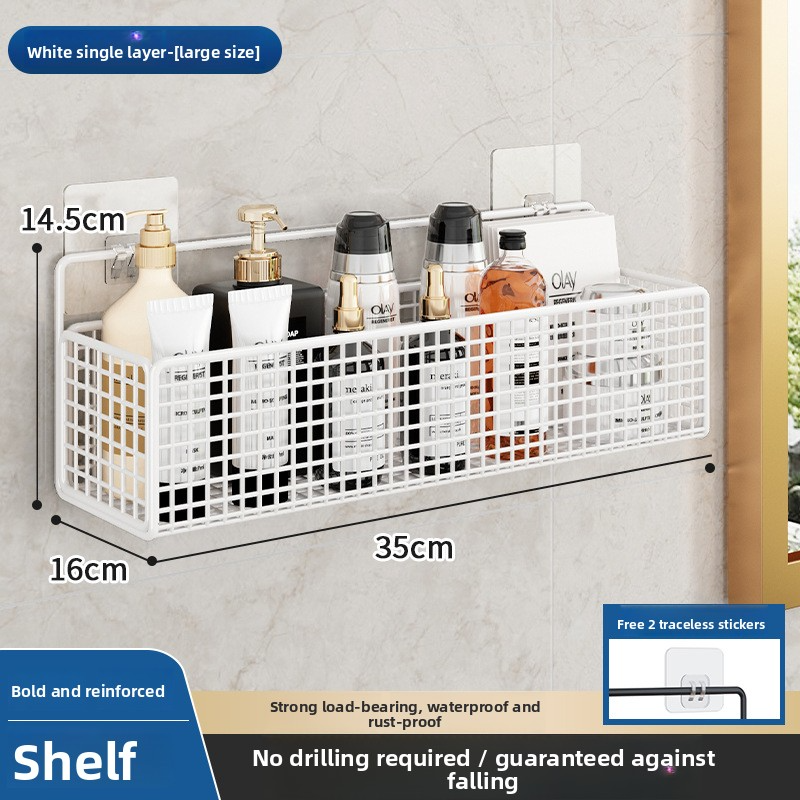 Kitchen shelf, punch-free, wall-mounted draining vegetable basket for scallions, ginger and garlic
