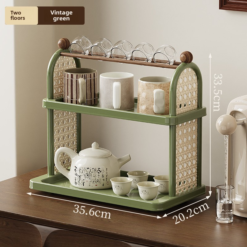 Multi-layer cup storage rack, tea rack, multi-functional shelf