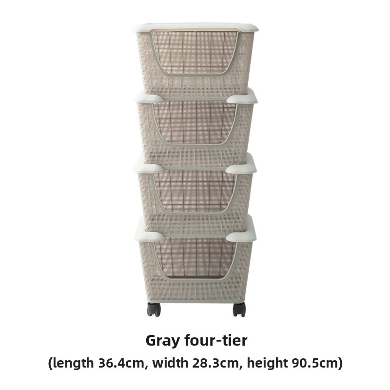 Kitchen shelf vegetable floor-standing multi-layer vegetable basket