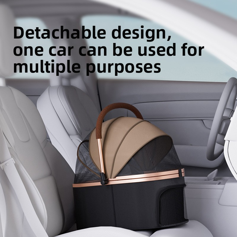 Multifunctional detachable high-end pet stroller