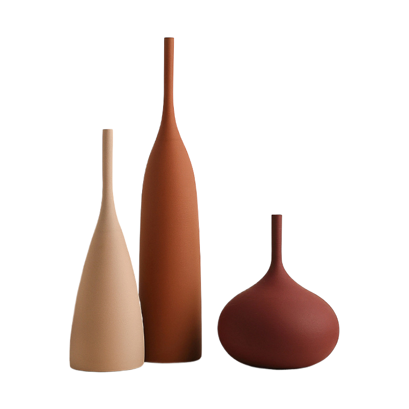 Handmade brushed retro wabi-sabi ceramic vase