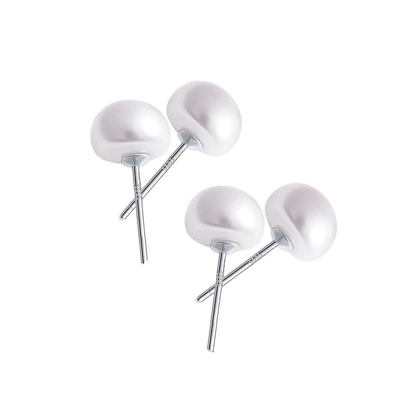 Natural Freshwater Pearl Silver Earrings