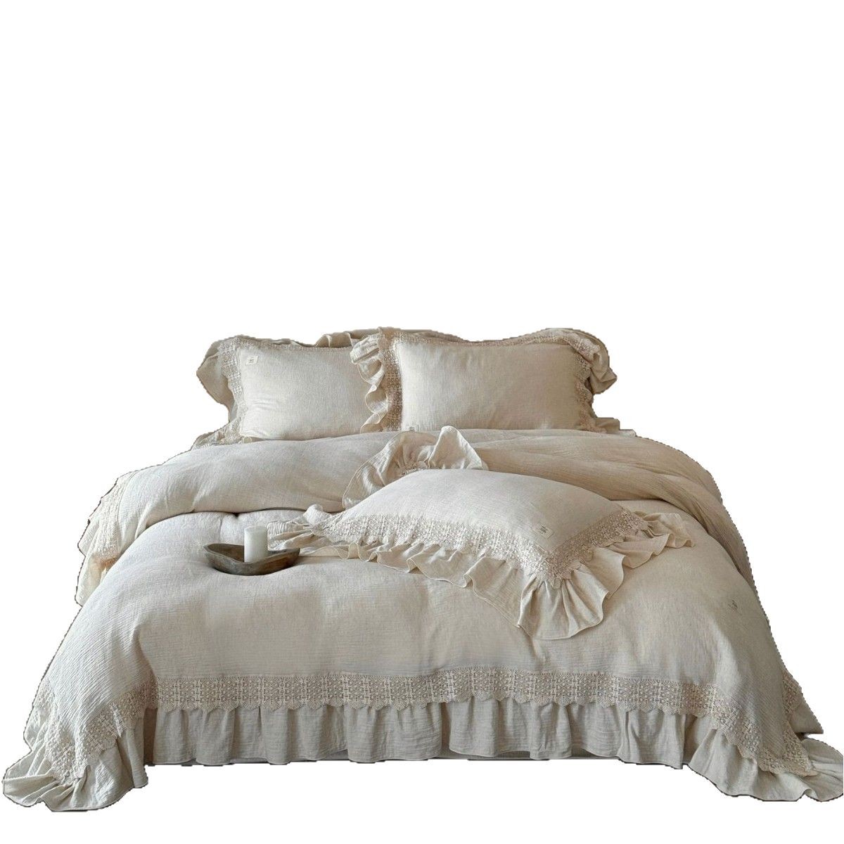 French retro lace bedding set