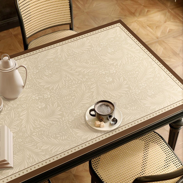 Dining table mat and tablecloth: waterproof, oil-proof, heat-resistant, wash-free, coffee table surface protector